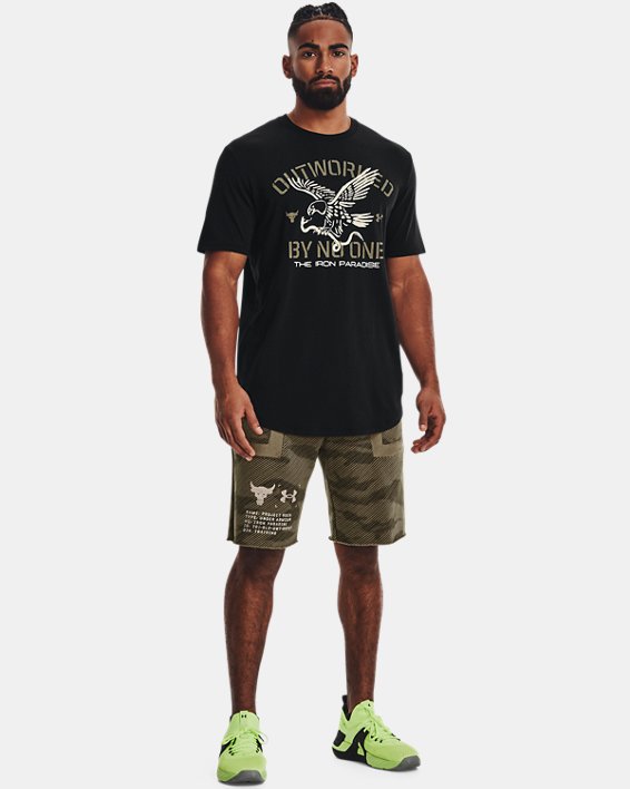 Men's Project Rock Outworked Short Sleeve in Black image number 2
